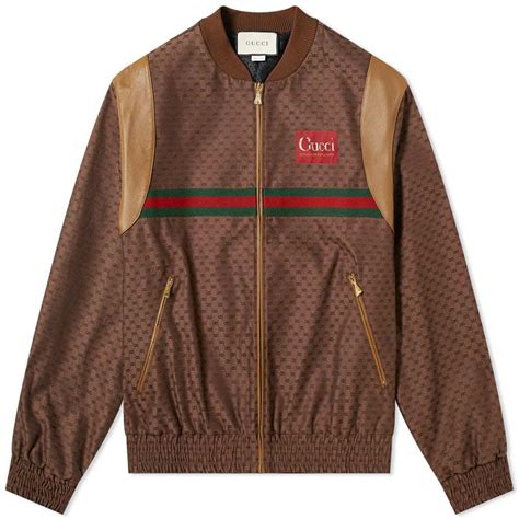 fake gucci varsity jacket|gucci gg print jacket men's.